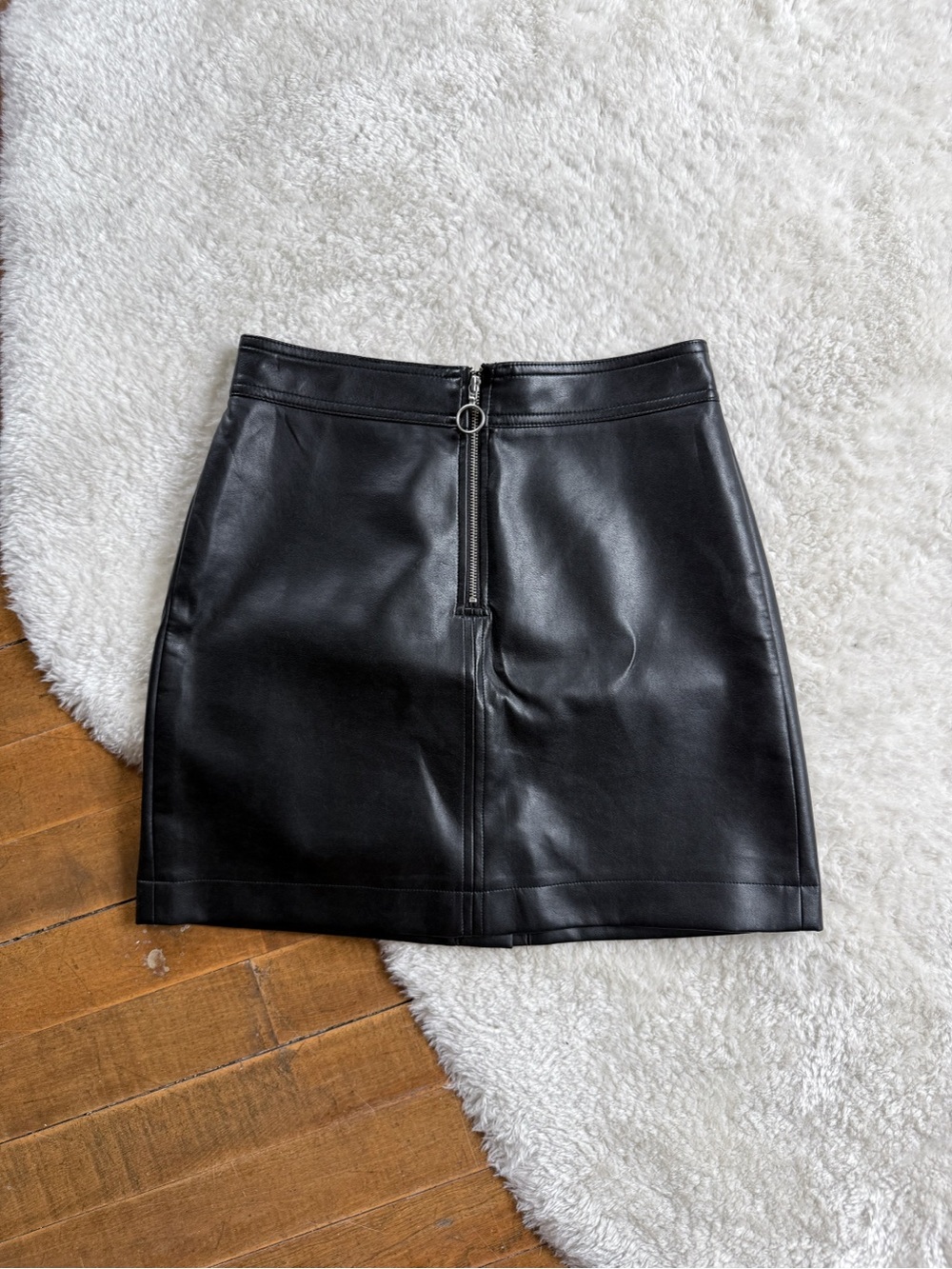 Wilfred leather mini skirt
